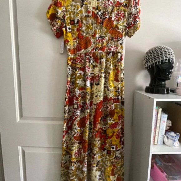 70s Ti'a Hawaii Earthy Maxi Dress - Picture 7 of 7